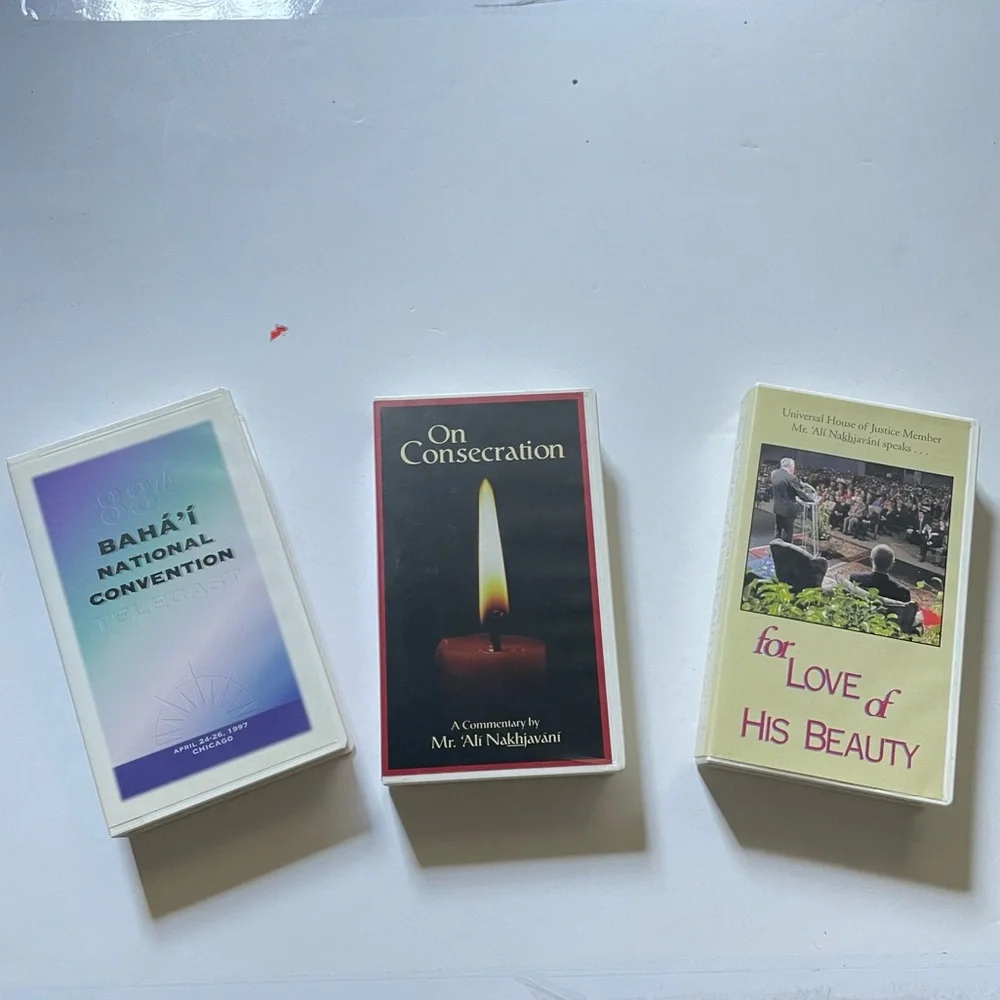 Lots of 3 Historic bahai national convention vhs- For Love of His Beauty….